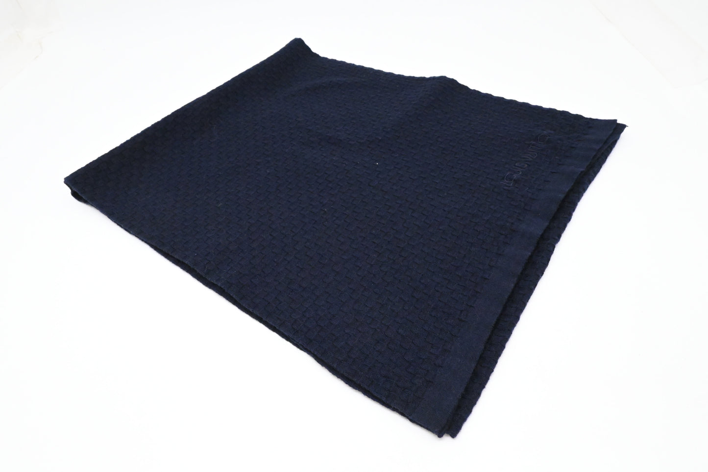 Louis Vuitton Scarf in Blue Cotton and Cashmere