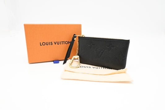 Louis Vuitton Pochette Cles in Black Monogram Empreinte Leather