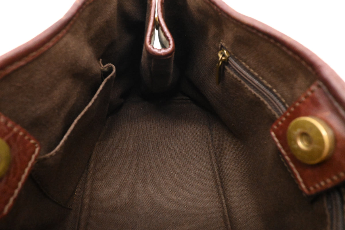 Burberry Handbag in Brown Checked Canvas