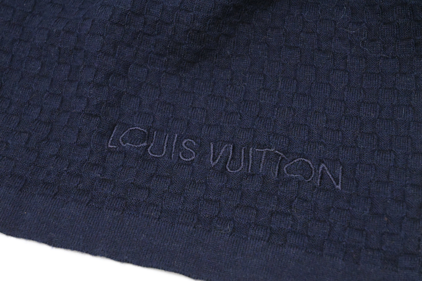Louis Vuitton Scarf in Blue Cotton and Cashmere