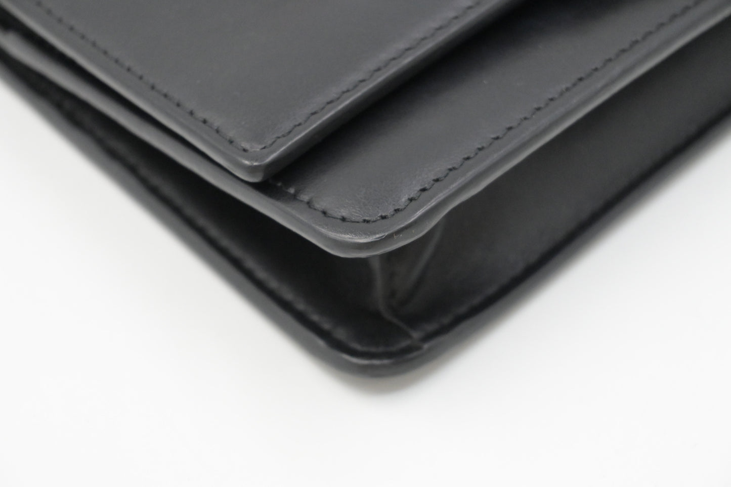 Fendi Hypnoteyes Clutch on Chain in Black Leather