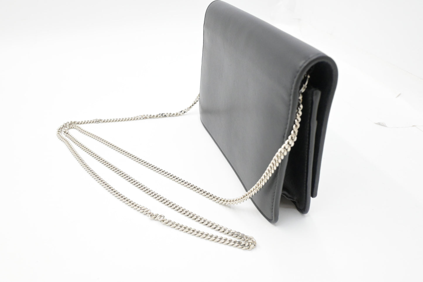Fendi Hypnoteyes Clutch on Chain in Black Leather