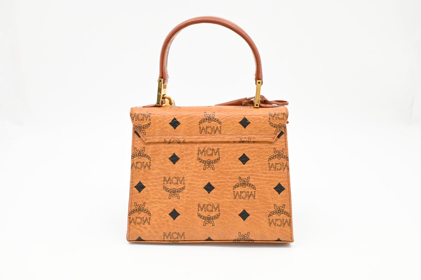MCM Mini Kelly in Cognac Visetos Canvas
