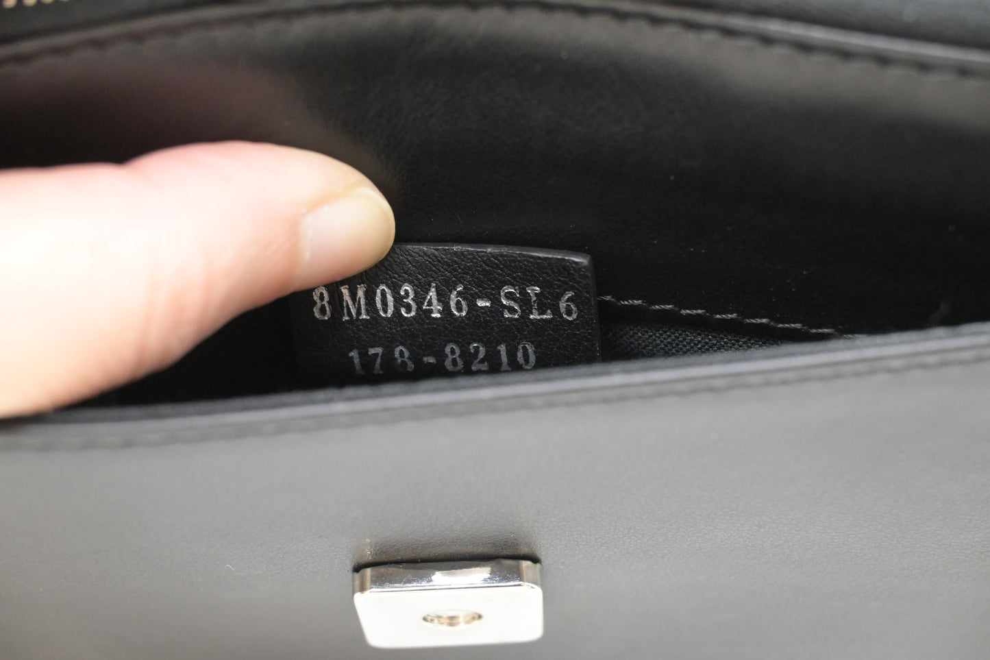 Fendi Hypnoteyes Clutch on Chain in Black Leather