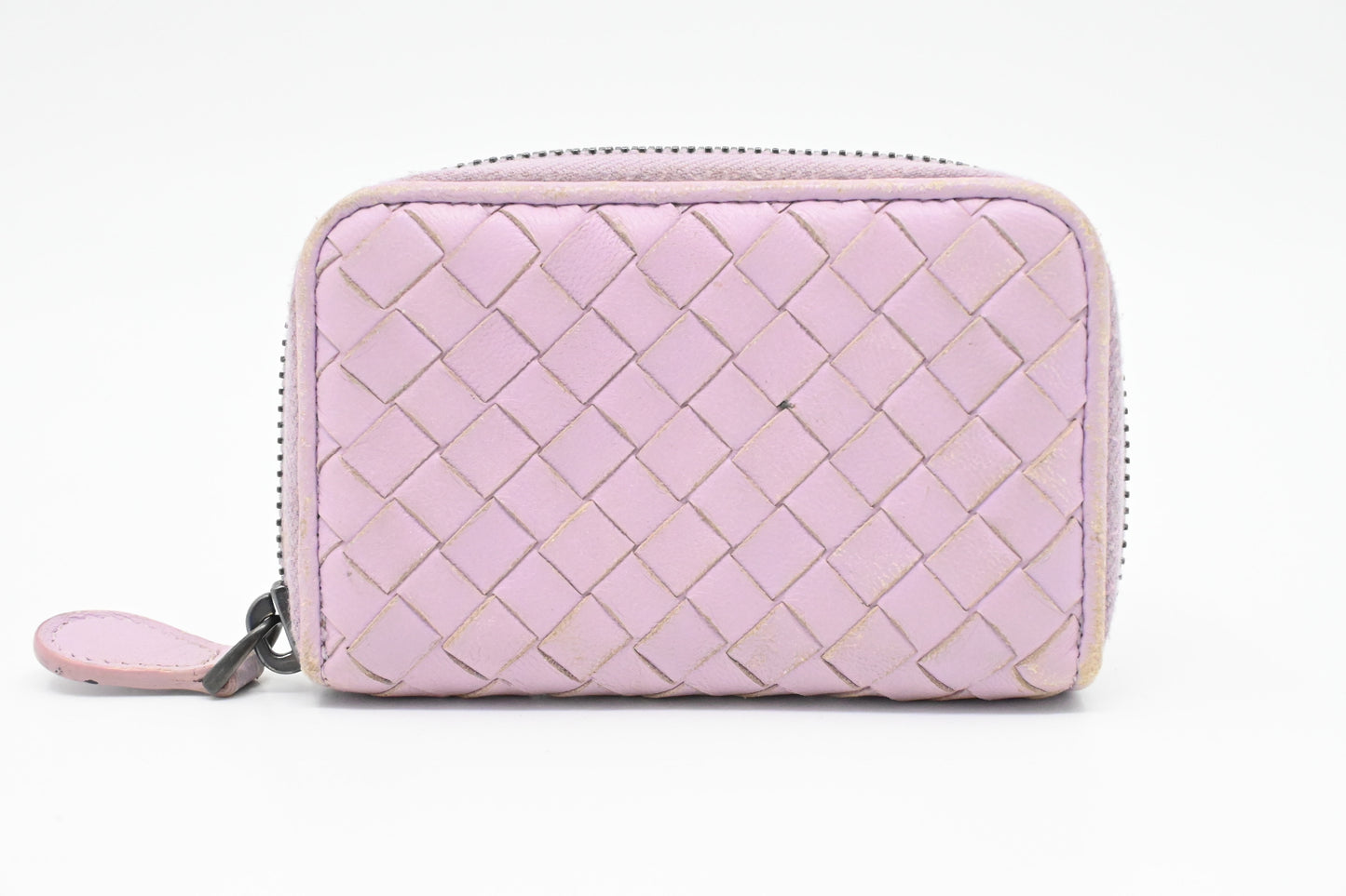 Bottega Veneta Compact Zippy in Lavender Intrecciato Leather