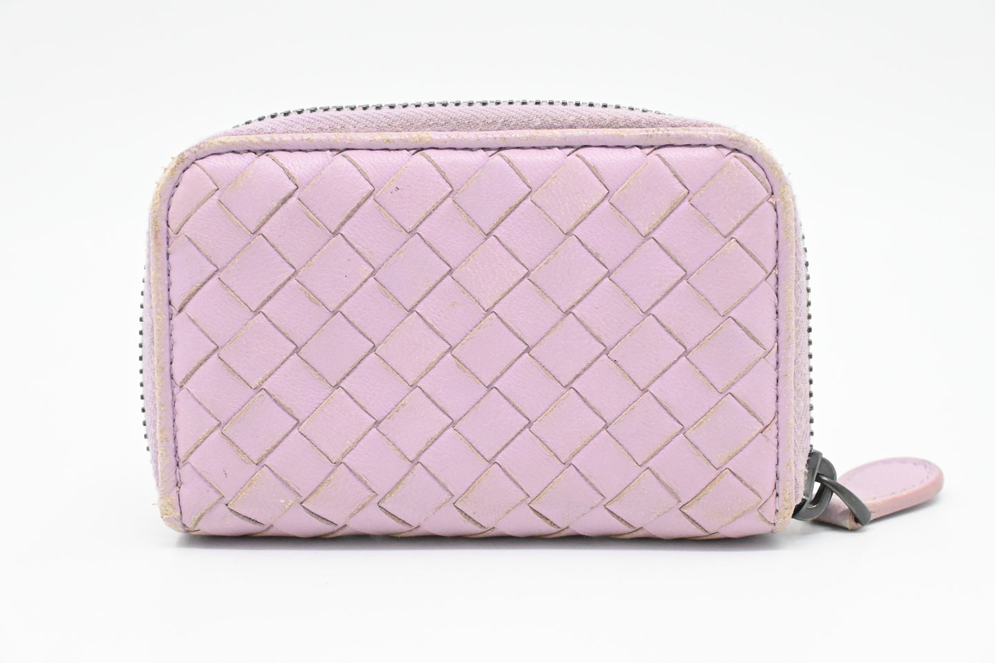 Bottega Veneta Compact Zippy in Lavender Intrecciato Leather