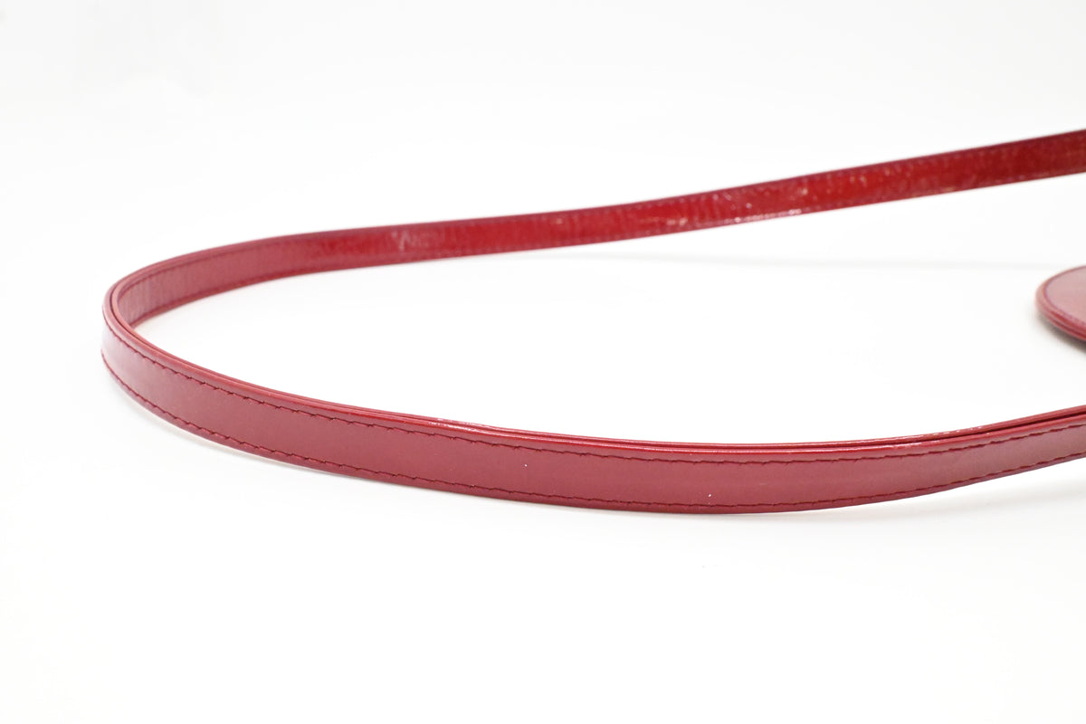 Dior Small Lady Dior in Red Cannage Patent Leather