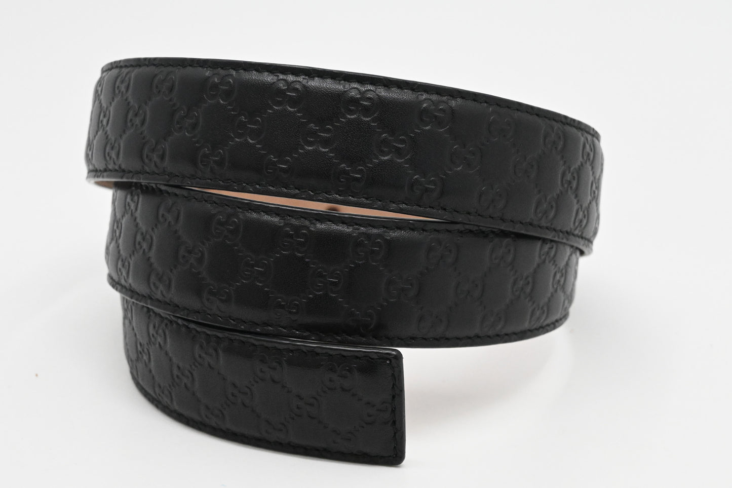 Gucci Belt in Black Microguccissima Leather