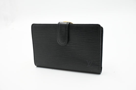 Louis Vuitton Viennois Wallet in Black Epi Leather