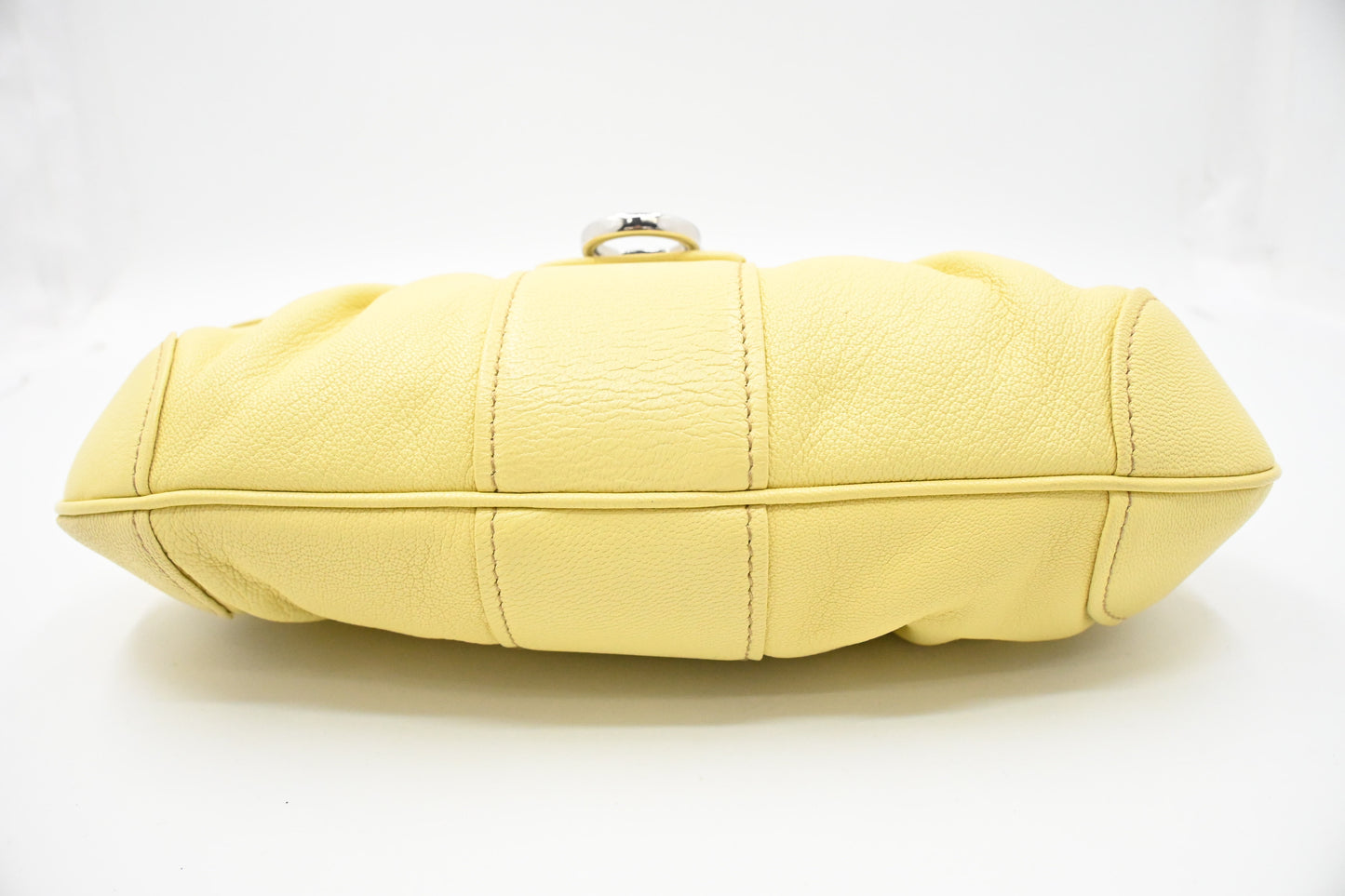 Ferragamo Shoulder Bag in Pale Yellow Leather