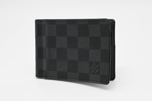 Louis Vuitton Money Clip Wallet in Damier Graphite Canvas
