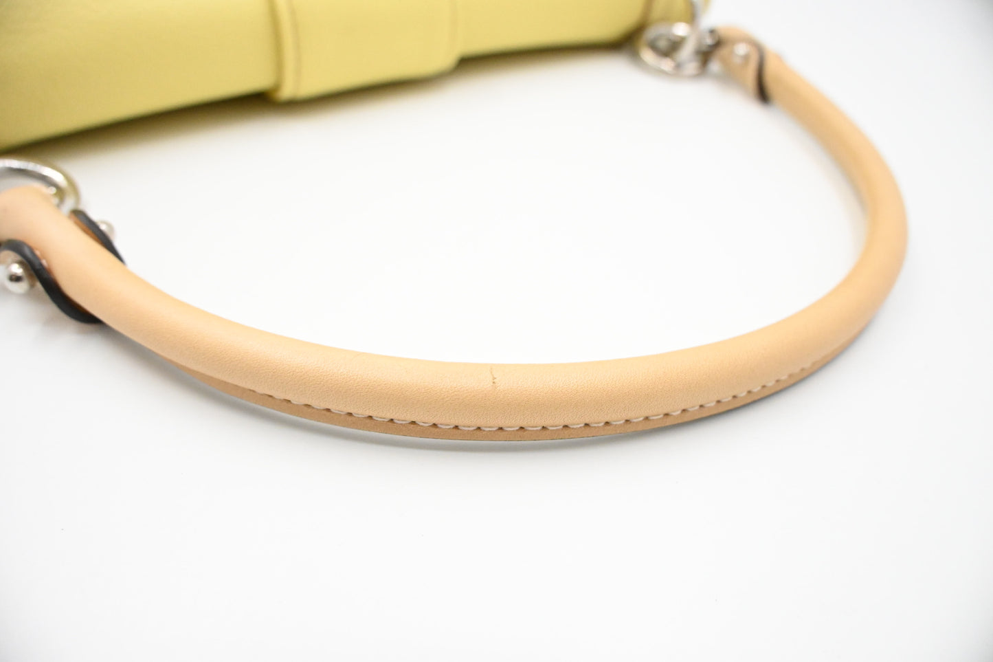 Ferragamo Shoulder Bag in Pale Yellow Leather
