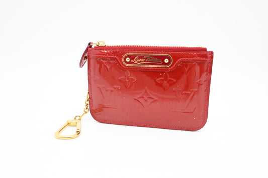 Louis Vuitton Pochette Cles in Red Vernis Leather