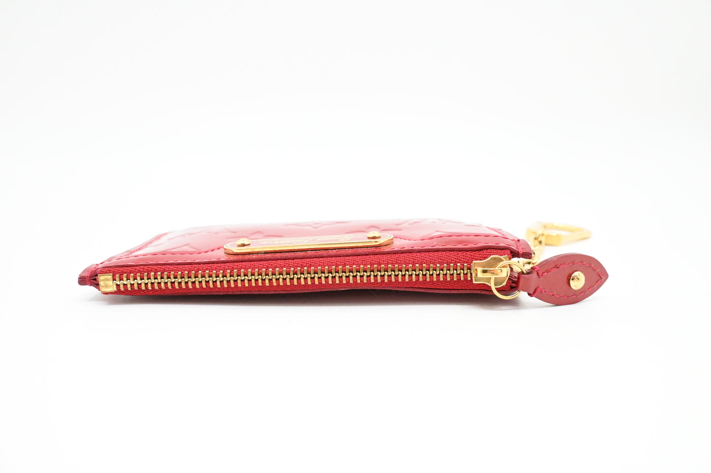Louis Vuitton Pochette Cles in Red Vernis Leather