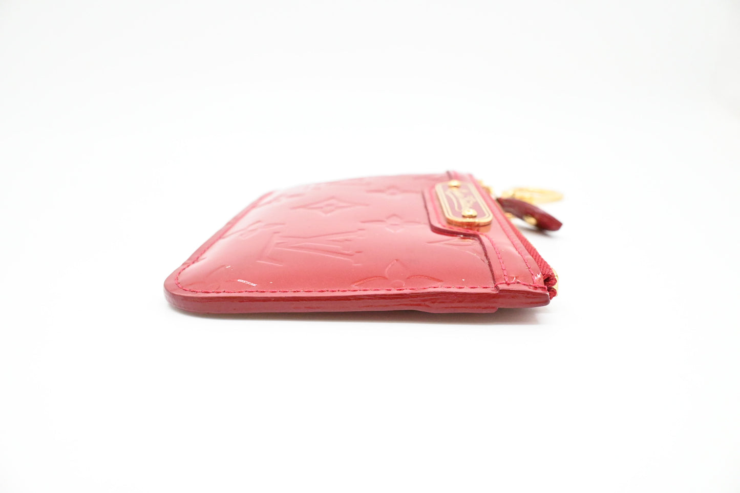 Louis Vuitton Pochette Cles in Red Vernis Leather
