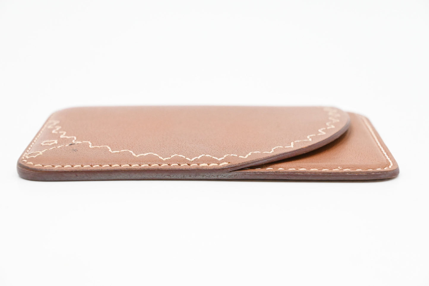 Hermes Card Holder in Brown Leather
