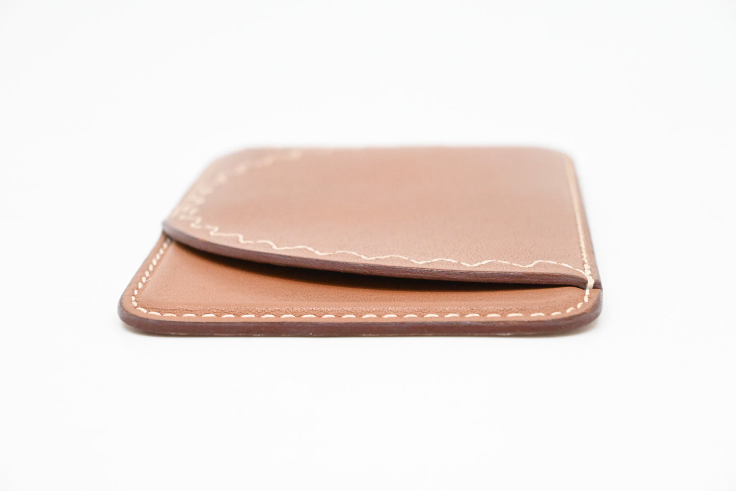 Hermes Card Holder in Brown Leather