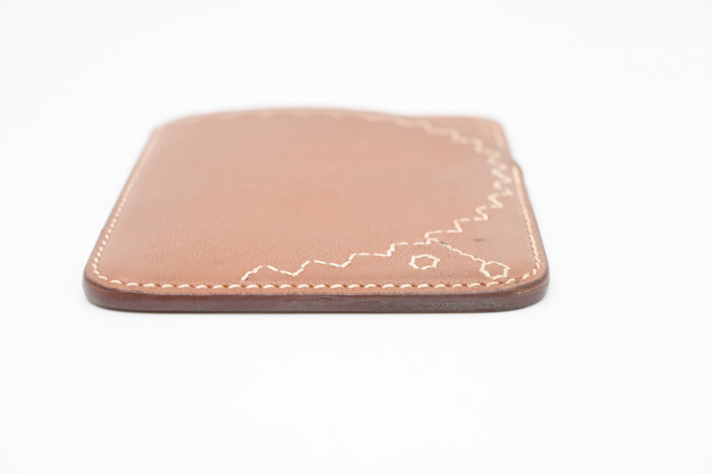 Hermes Card Holder in Brown Leather