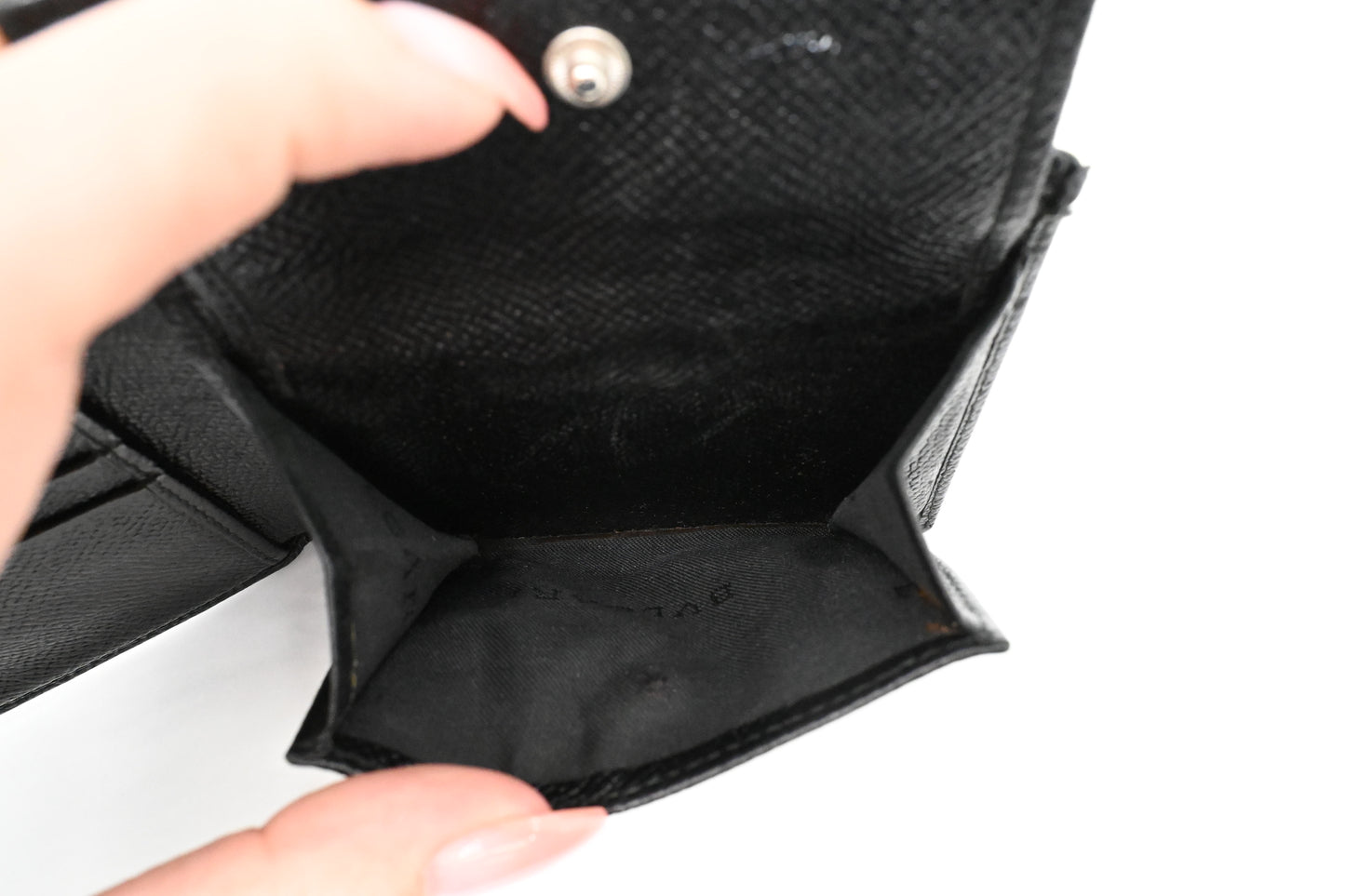 Bvlgari Bifold Wallet in Black Leather