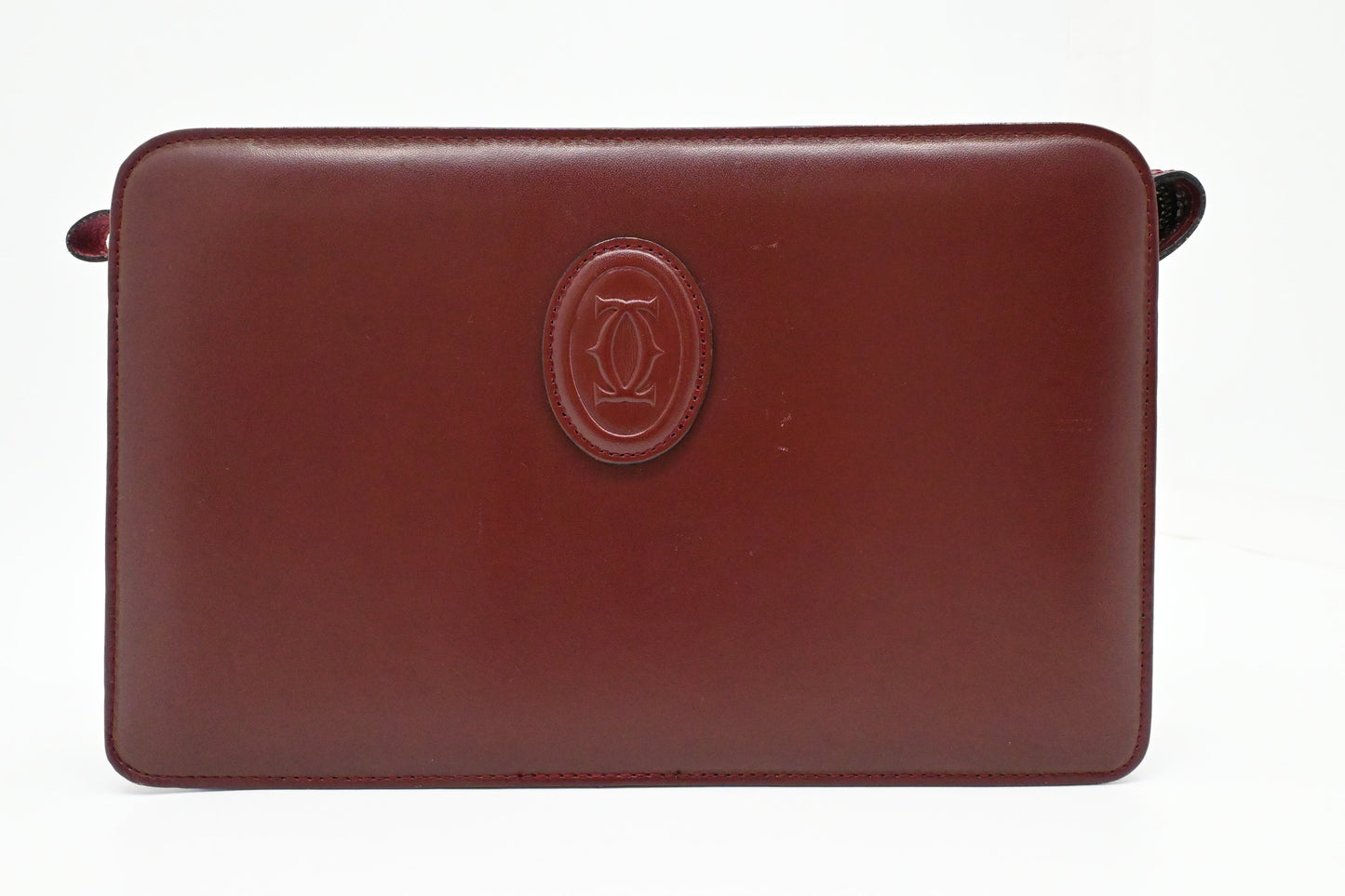 Cartier Clutch in Burgundy Leather