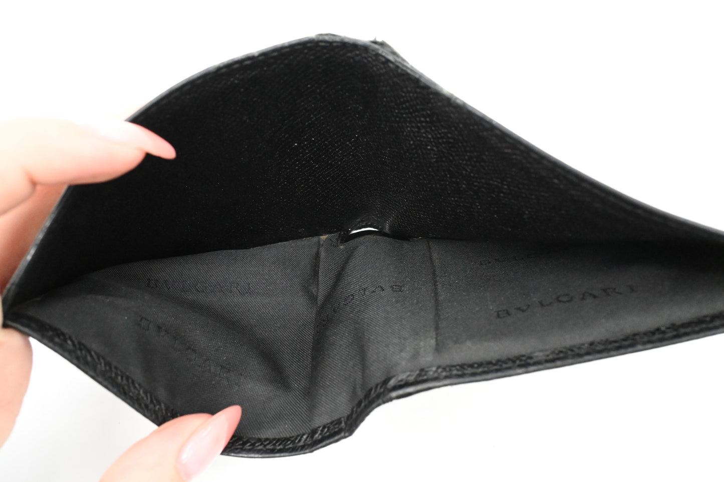 Bvlgari Bifold Wallet in Black Leather