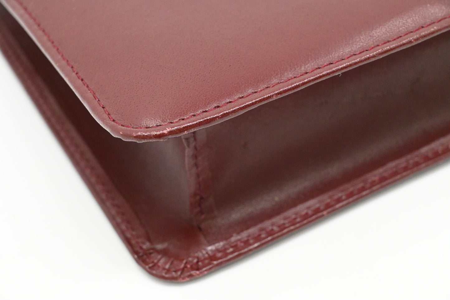 Cartier Clutch in Burgundy Leather