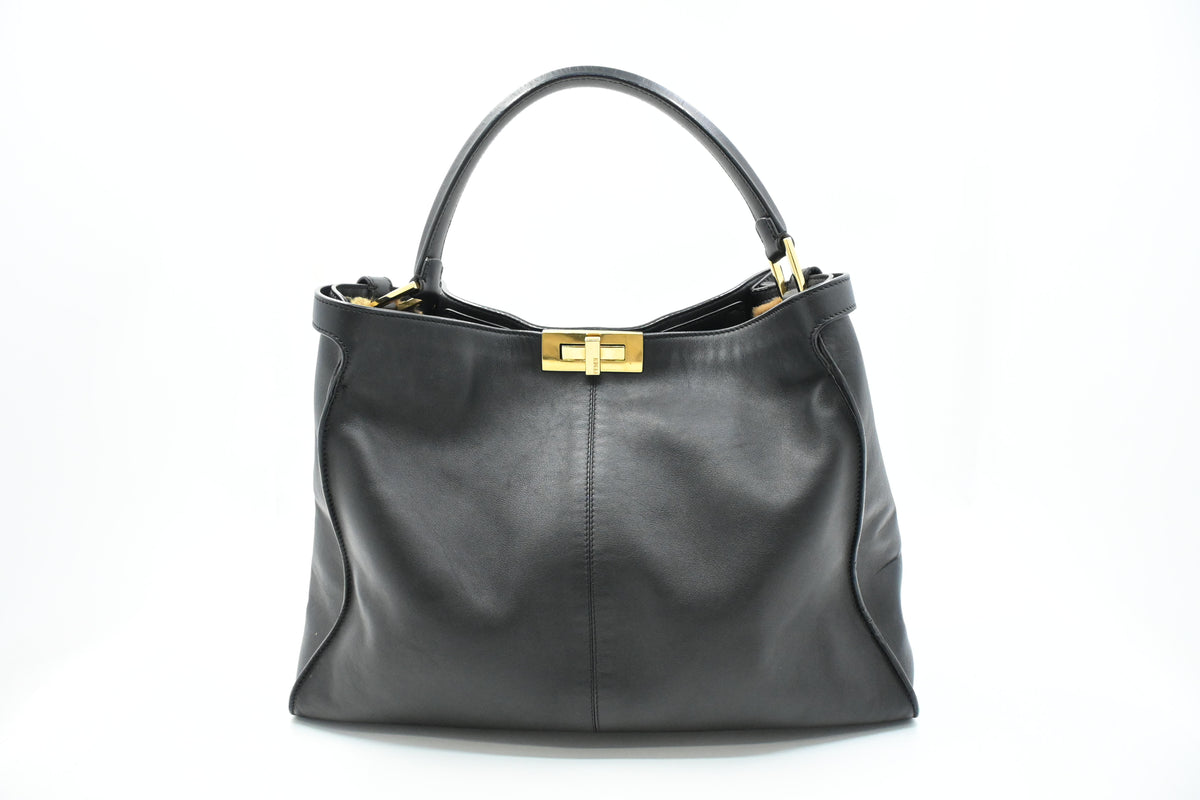 Fendi Large Peekaboo in Black Leather