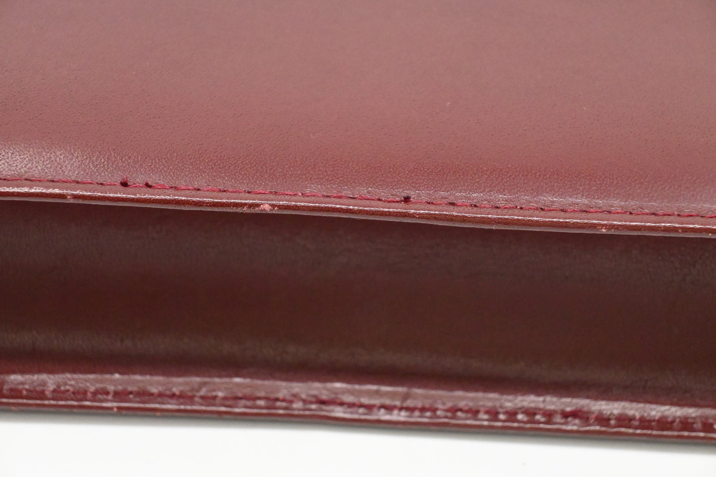 Cartier Clutch in Burgundy Leather