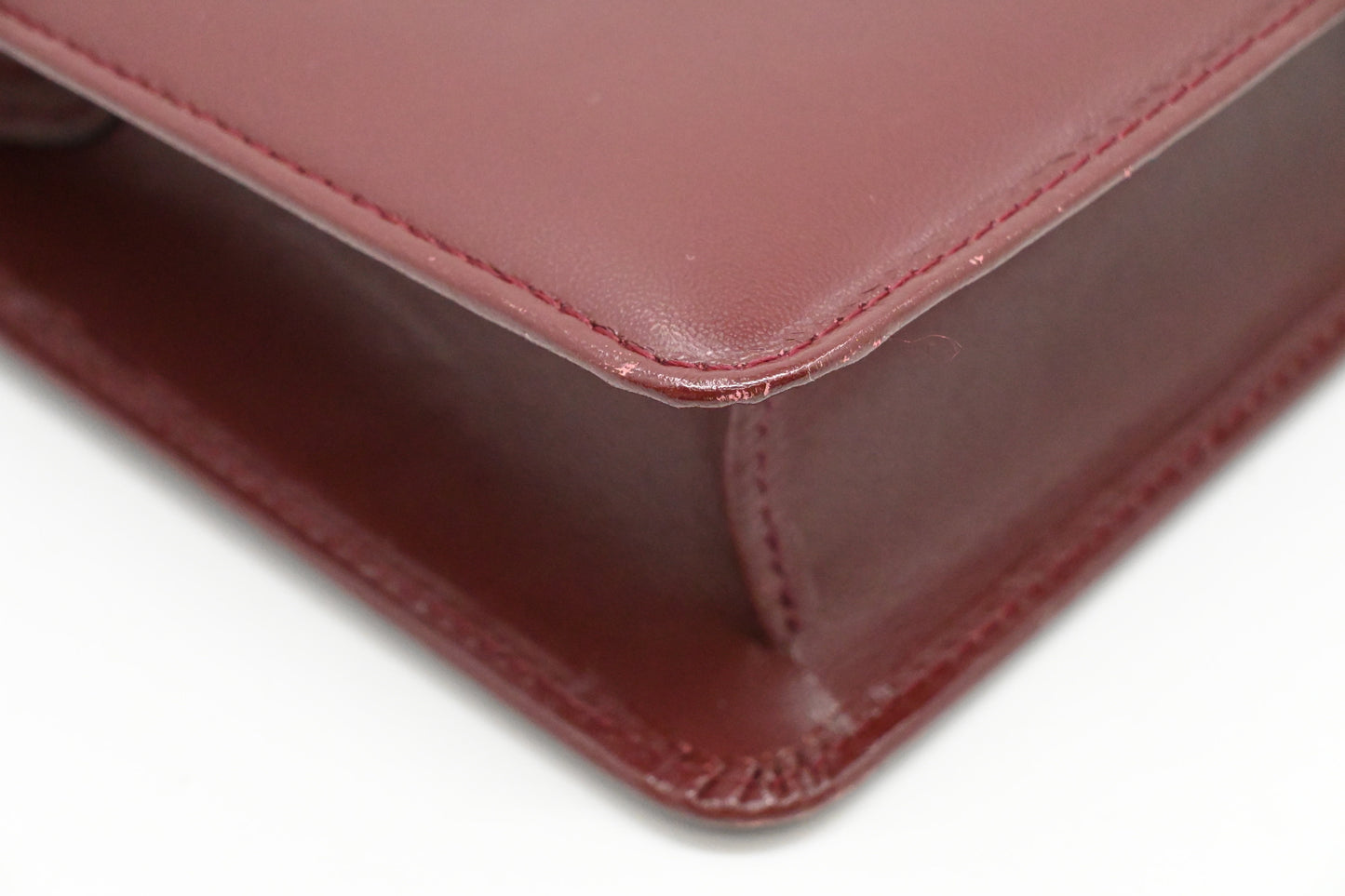 Cartier Clutch in Burgundy Leather