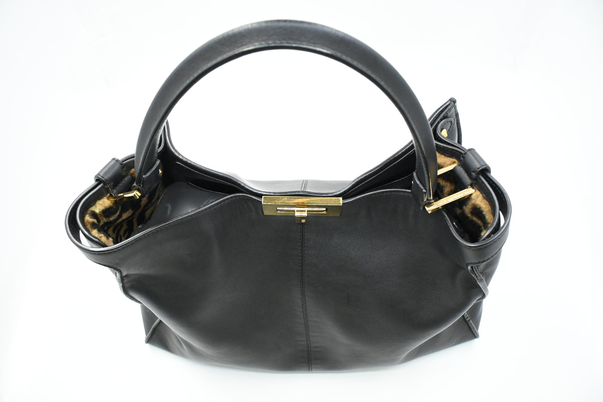 Fendi Large Peekaboo in Black Leather