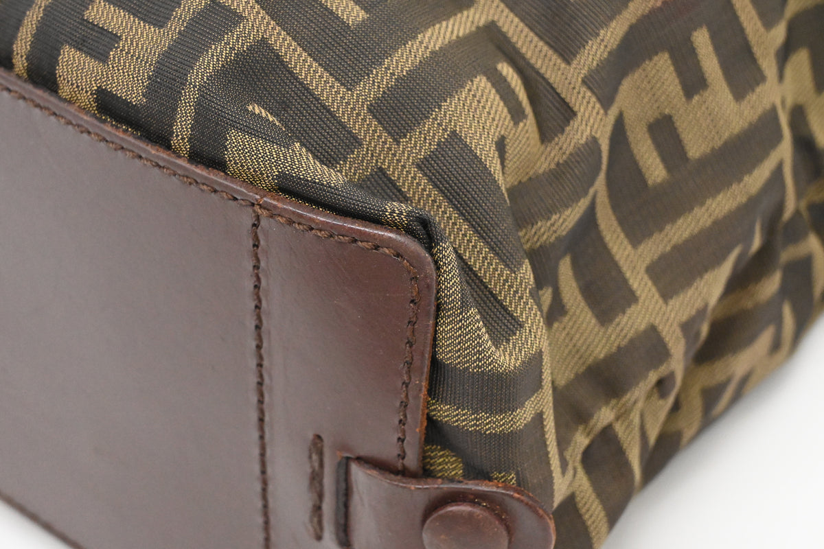 Fendi Foldable Handbag in Zucca Canvas