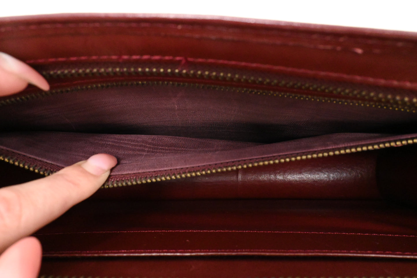 Cartier Clutch in Burgundy Leather