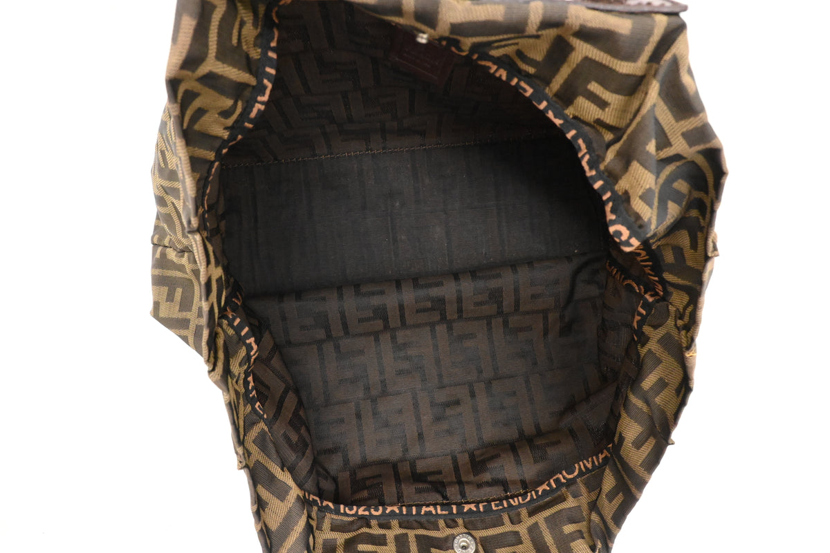 Fendi Foldable Handbag in Zucca Canvas