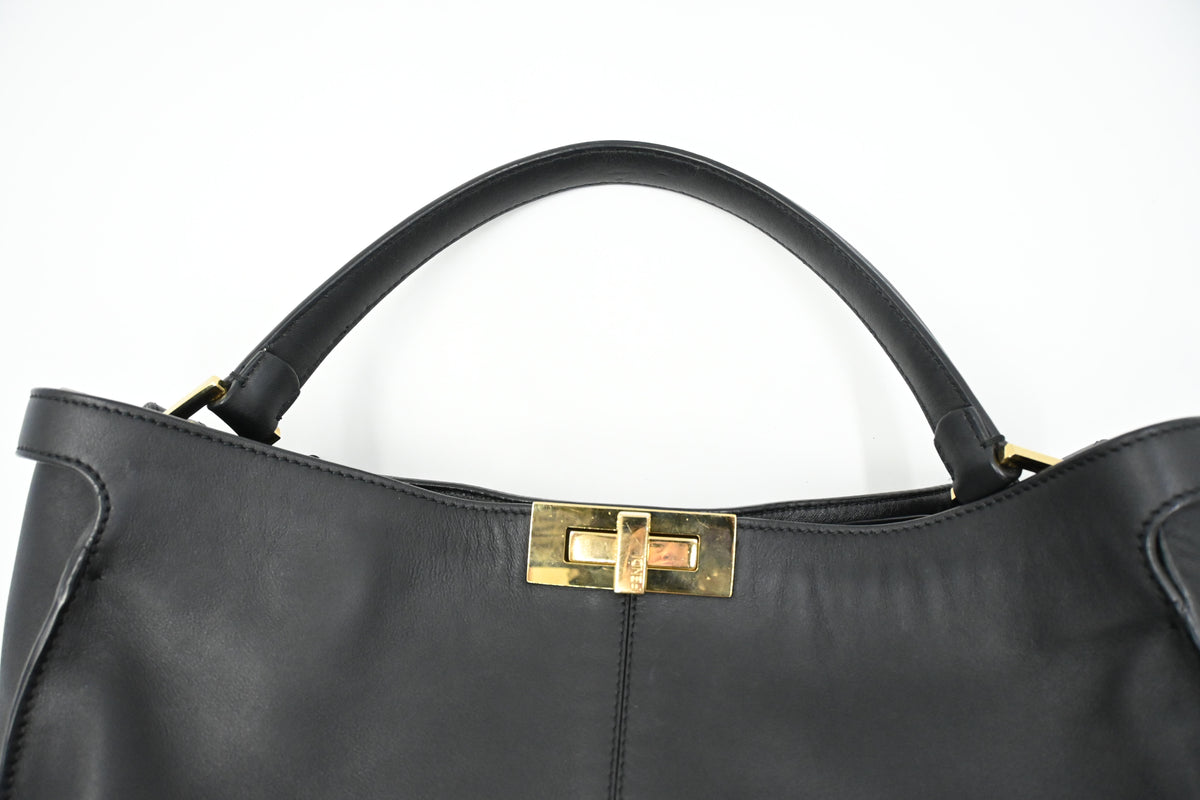 Fendi Large Peekaboo in Black Leather