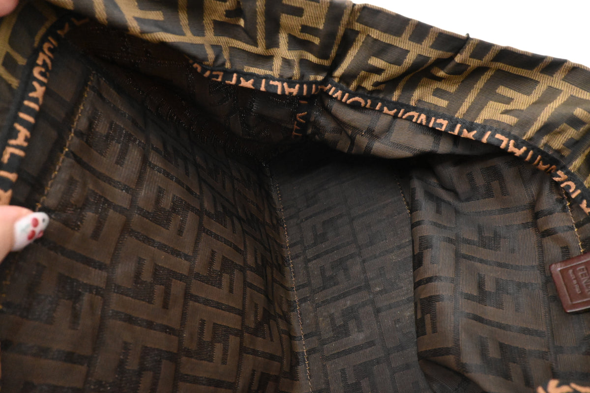 Fendi Foldable Handbag in Zucca Canvas