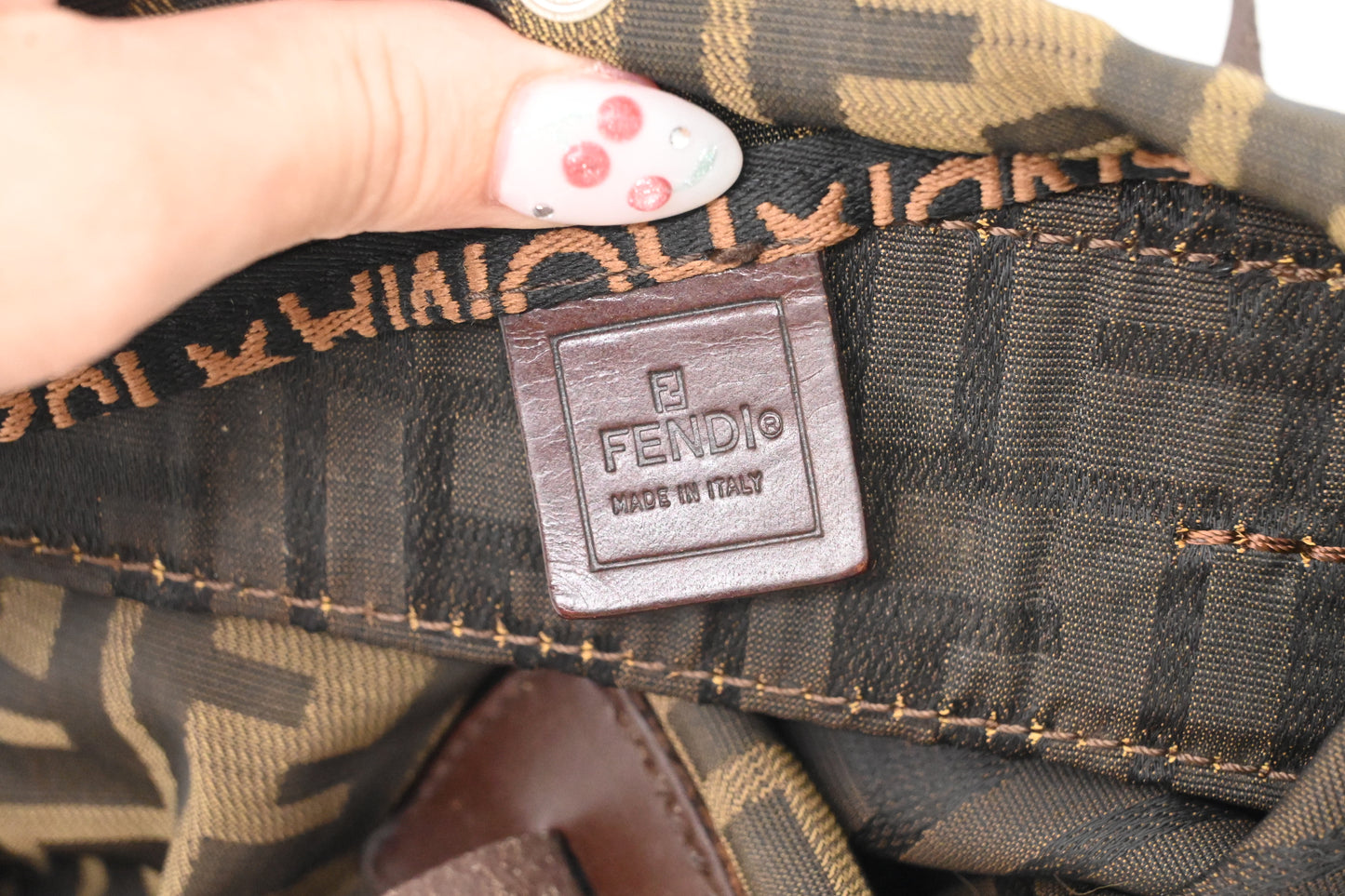 Fendi Foldable Handbag in Zucca Canvas