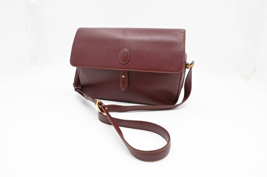 Cartier Crossbody in Burgundy Leather
