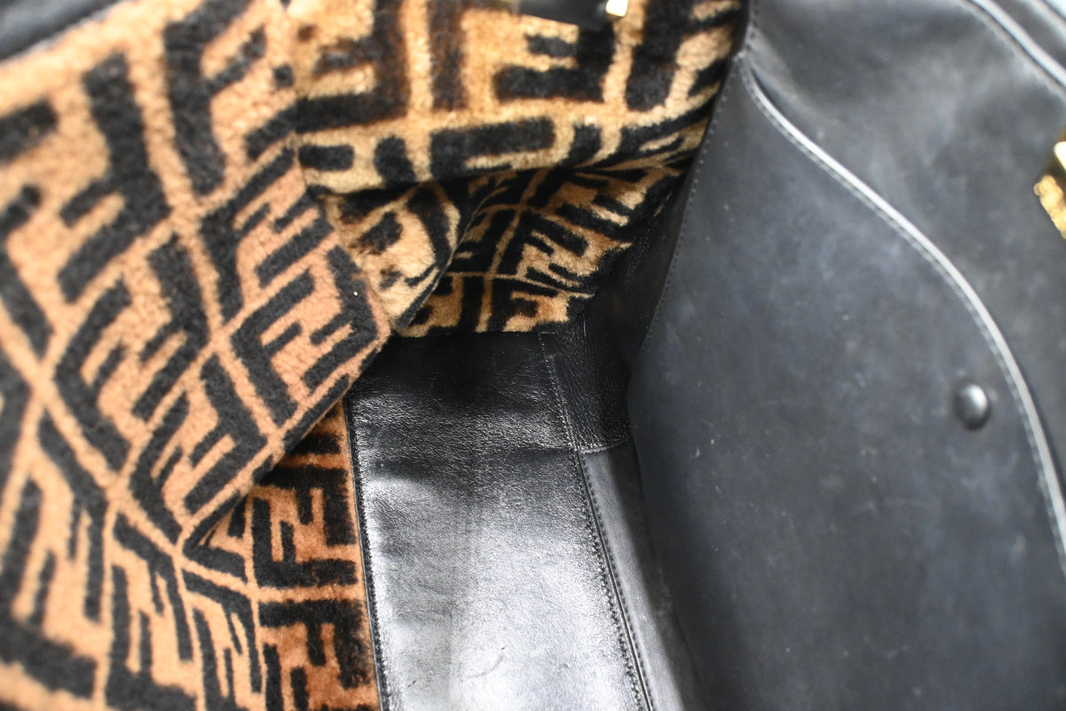 Fendi Large Peekaboo in Black Leather