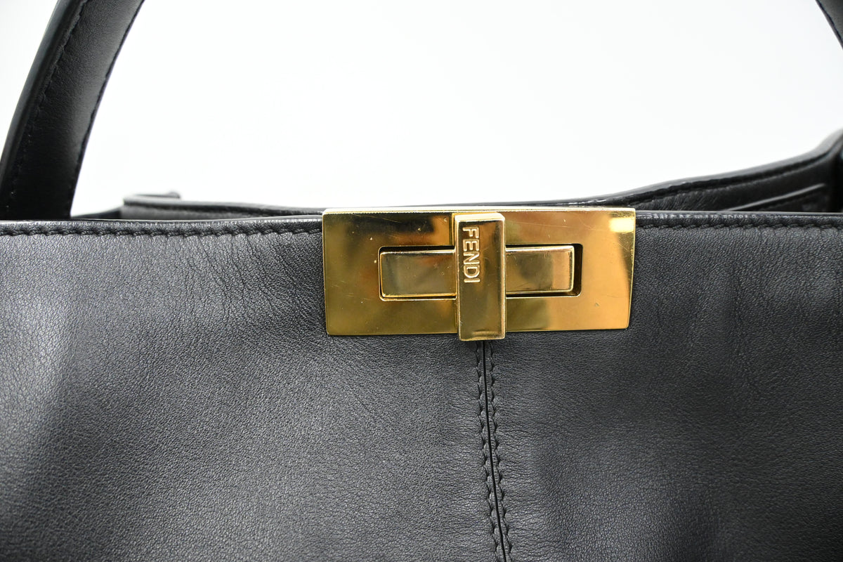 Fendi Large Peekaboo in Black Leather