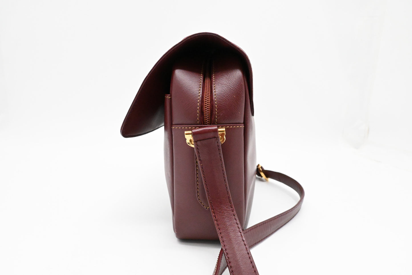 Cartier Crossbody in Burgundy Leather
