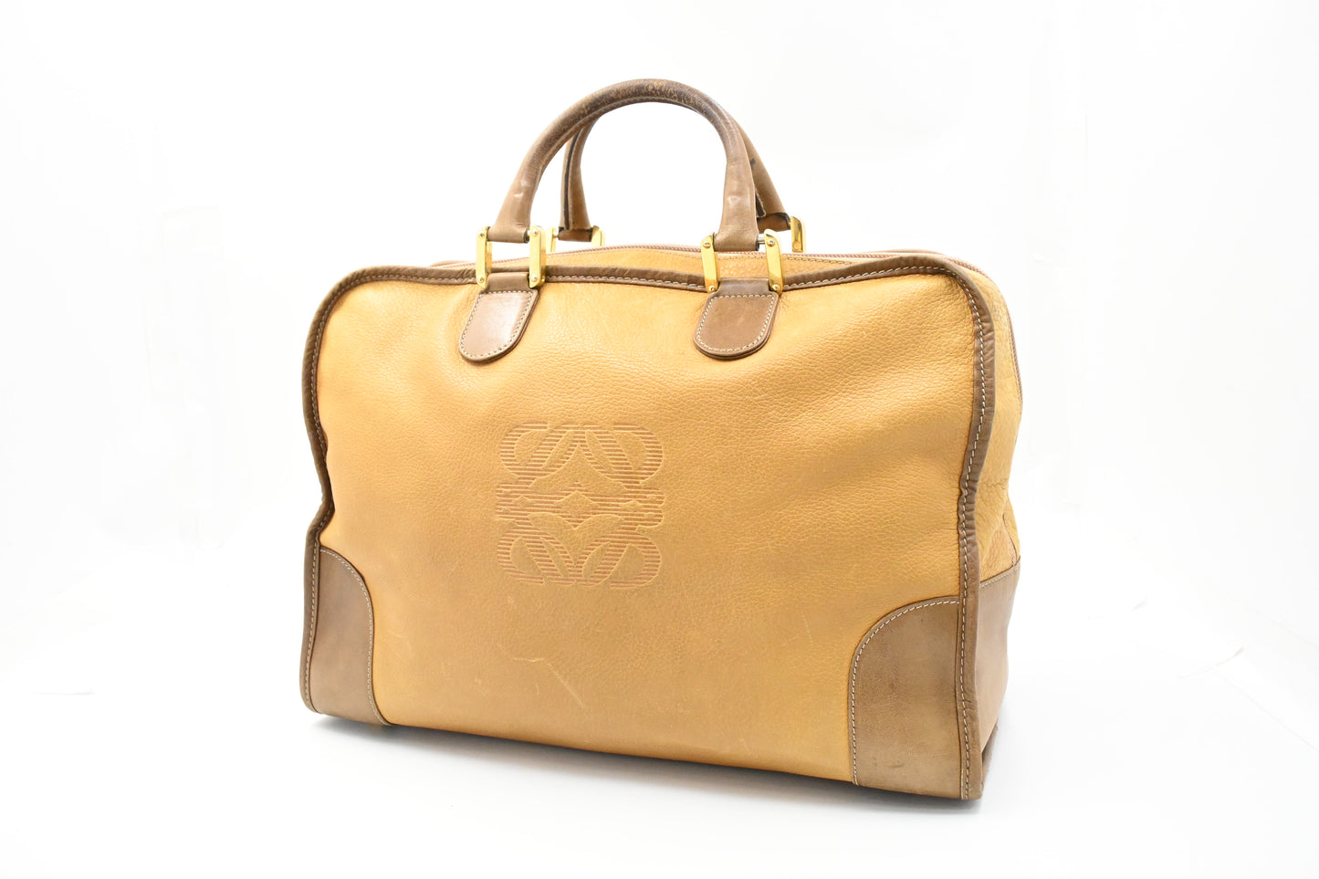 Loewe Boston Bag in Brown Leather