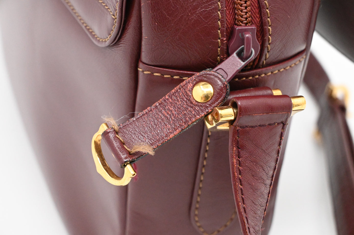 Cartier Crossbody in Burgundy Leather