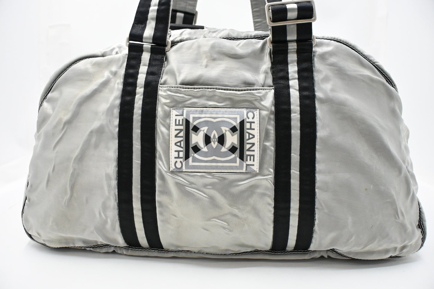 Chanel Sport Line Duffle Bag in Silver Satin