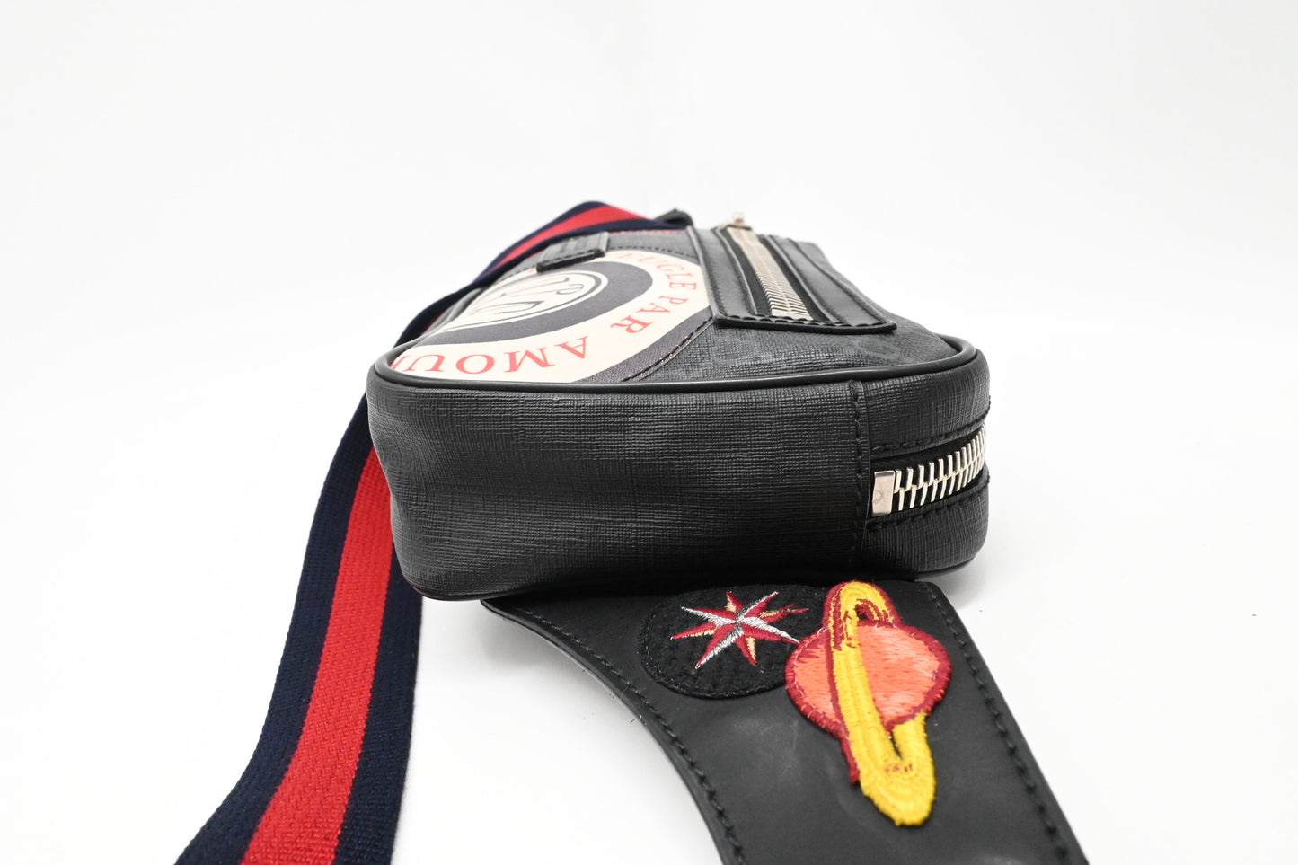 Gucci Night Courrier Waist Bag in Black GG Supreme Canvas