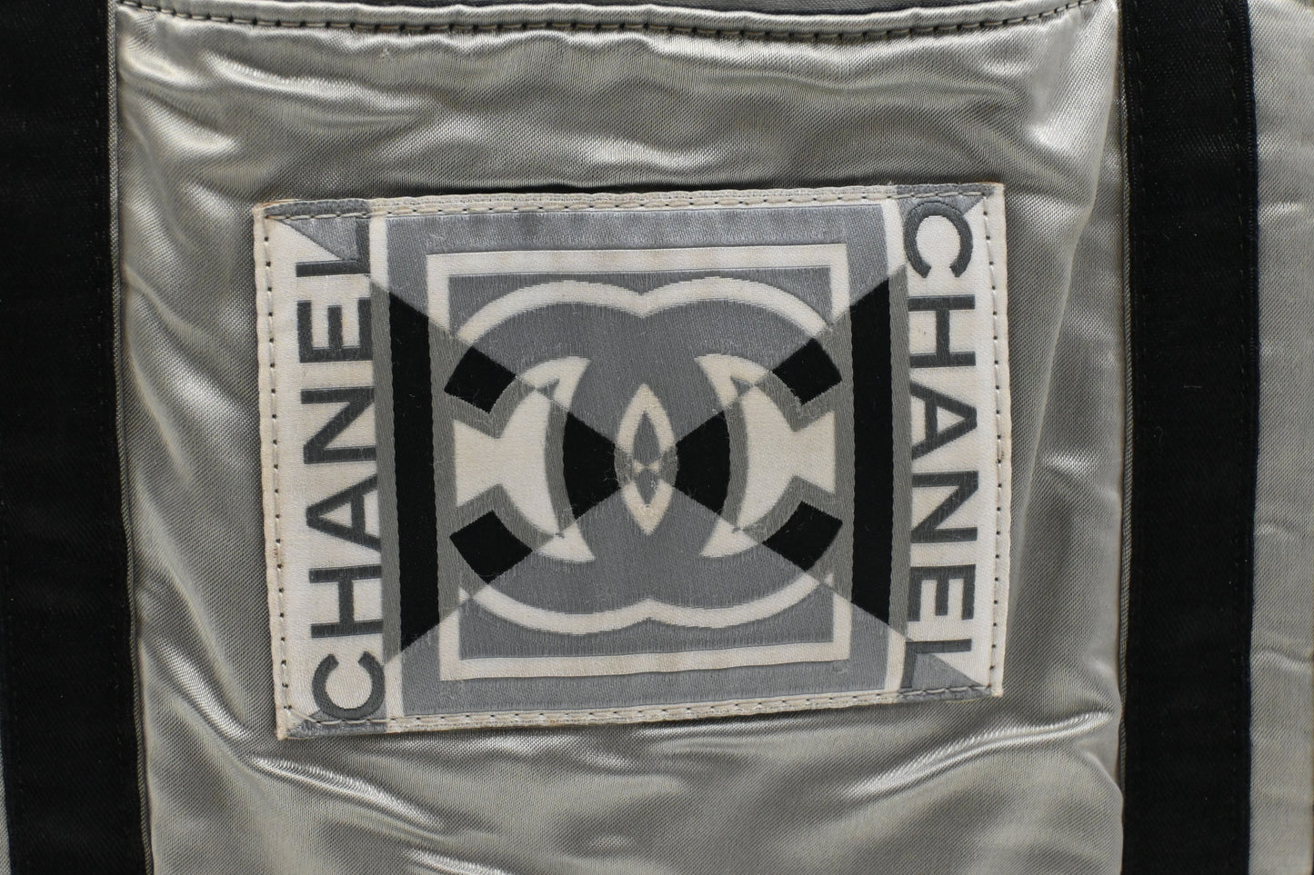 Chanel Sport Line Duffle Bag in Silver Satin