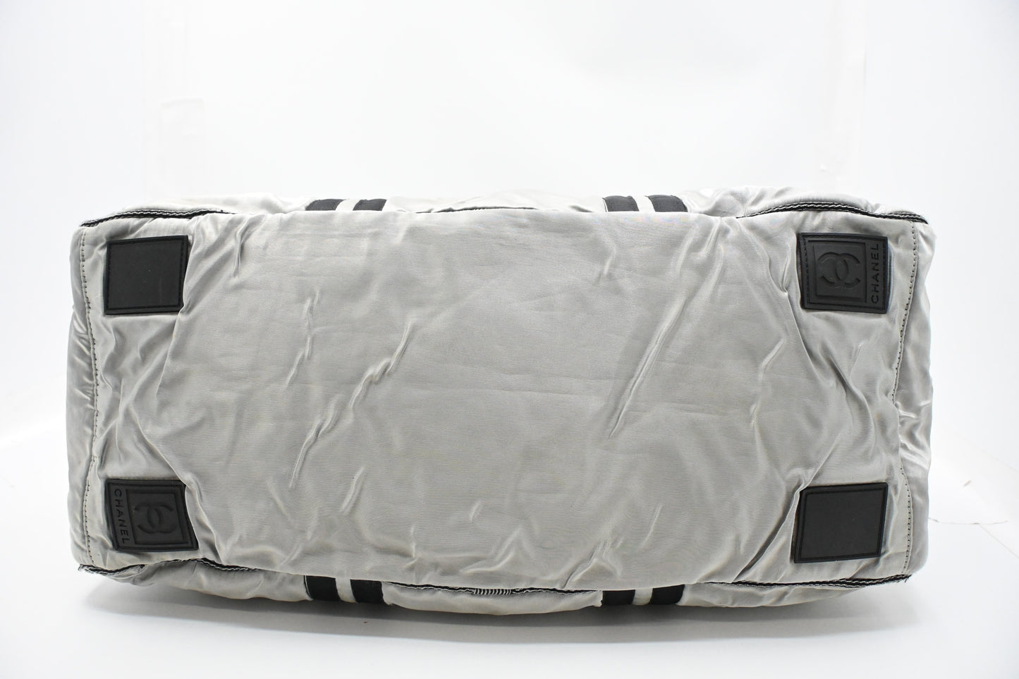 Chanel Sport Line Duffle Bag in Silver Satin