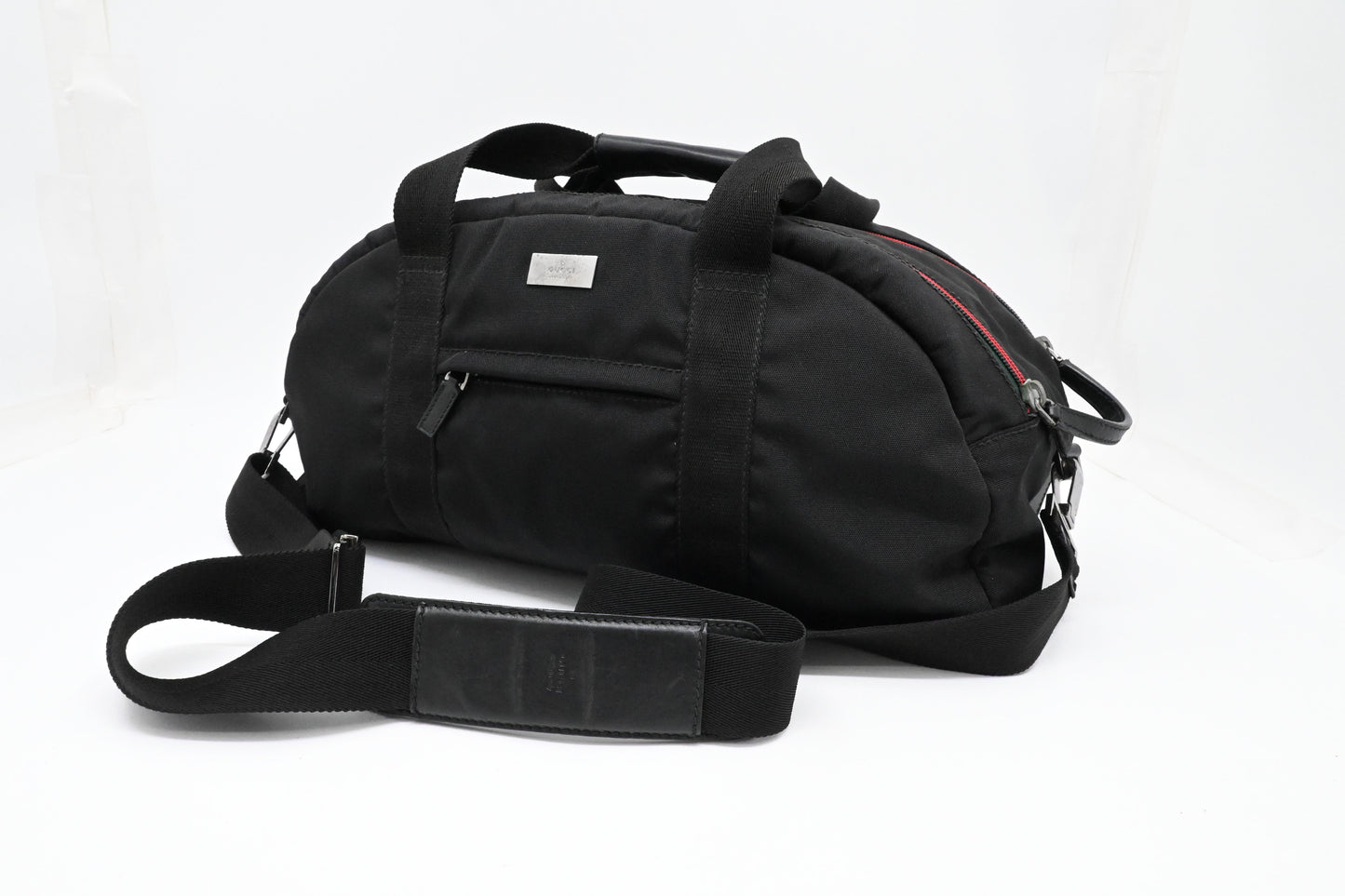 Gucci Bowling Bag in Black Nylon Canvas