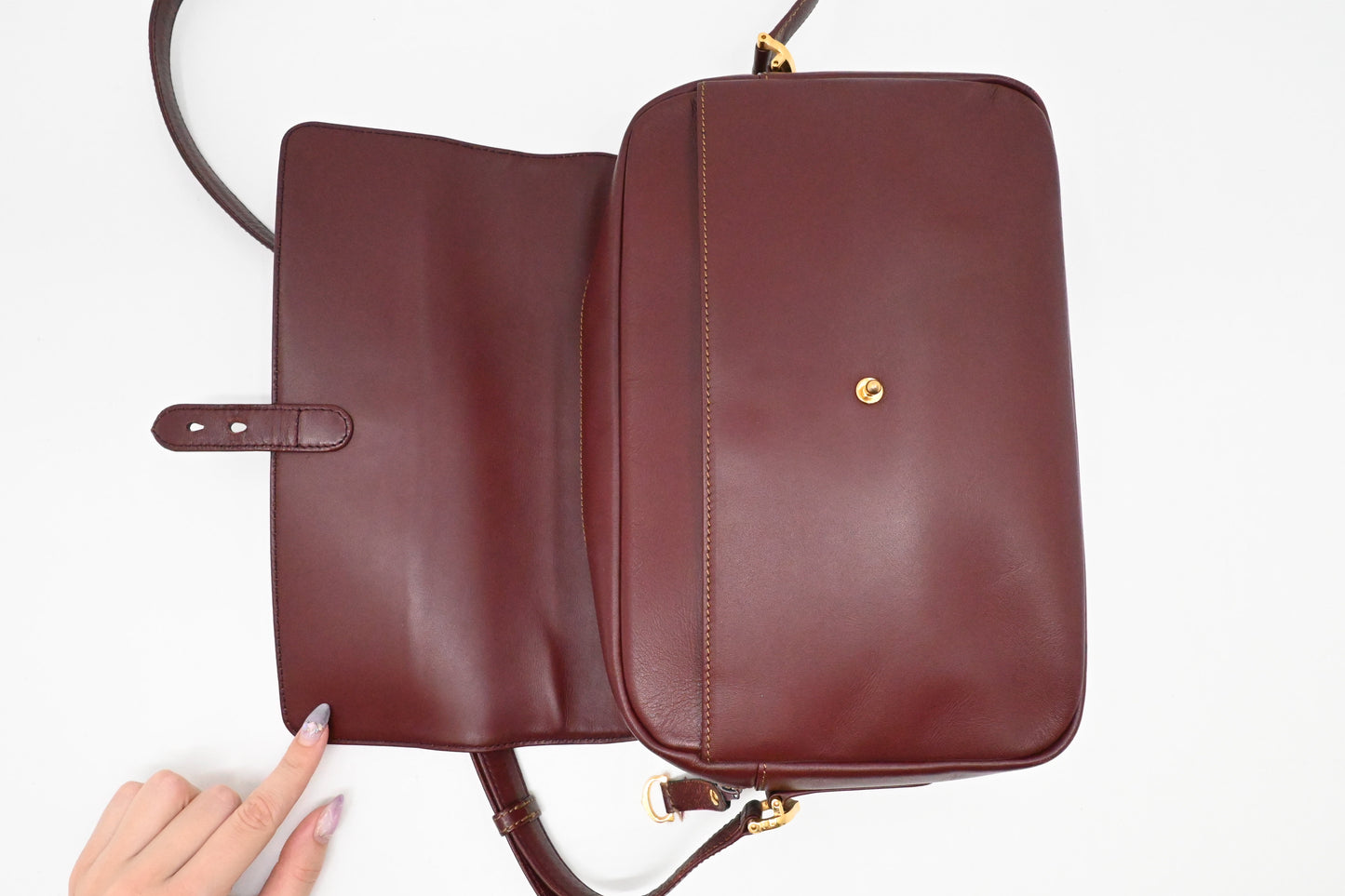 Cartier Crossbody in Burgundy Leather