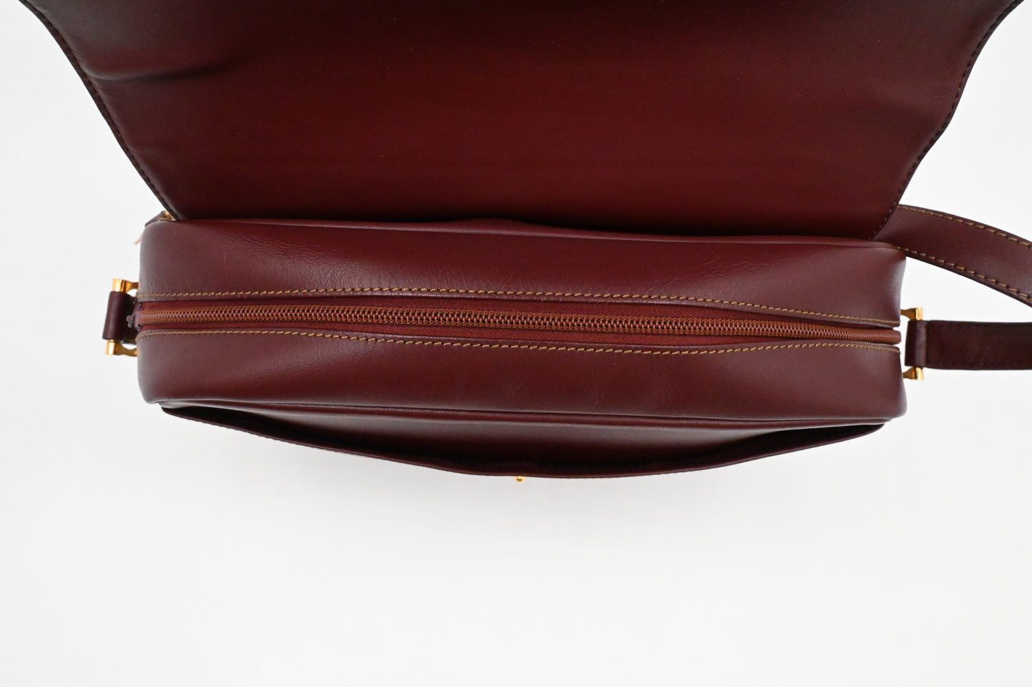 Cartier Crossbody in Burgundy Leather
