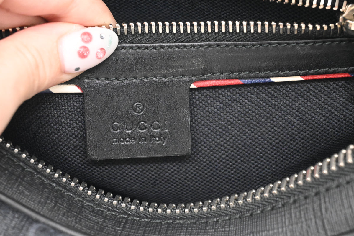 Gucci Night Courrier Waist Bag in Black GG Supreme Canvas